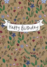 Pretty Birthday Card - Woodland Flowers created by Lucy Driver