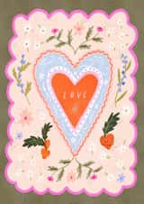 Love Heart Card created by Martha Ratcliff Illustration
