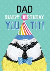 Funny Birthday tit card - Dad created by Pencilface