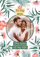 Personalised Valentines Day Photo Card created by Evie Garnett Designs - Pretty Photo Card - Wife