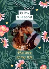 Personalised Valentines Day Photo Card created by Evie Garnett Designs - Pretty Photo Card - Husband