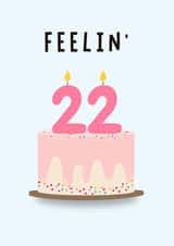 Taylor Swift inspired Birthday Card - Feelin' 22 created by A Personalised Teacher