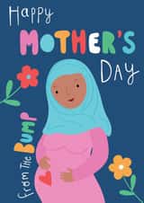 Cute Mothers day card - From her bump - To a mummy to be created by Christine Gore