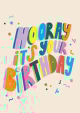 Pretty Birthday Card - Hooray! created by Raspberry Blossom