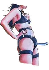 Naughty Valentine's Card - Dominatrix created by Charlotte