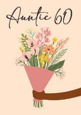 Pretty 60th birthday card - for your Auntie created by Quinton cards