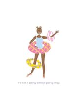 Fun Circus Birthday Card - It's not a party without party rings created by Hele Jelly Bean