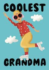Coolest Grandma Card - Fun Illustration created by AbiGoLucky