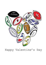 Cute Valentines Day card - Rugby created by A Ray of Sunshine Cards