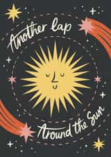 Pretty Birthday Card - Another Lap Around The Sun - Sun and Stars created by Bird & Co Studio