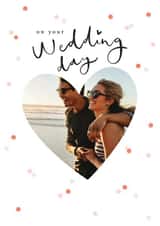 Personalised Wedding Photo Card created by Paperlink and Meraki Greeting Cards - Pretty Wedding Photo Card - on your Wedding Day