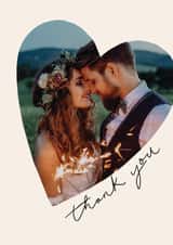 Personalised Wedding Photo Card created by Paperlink and Meraki Greeting Cards - Pretty Thank You Card - Wedding Guests