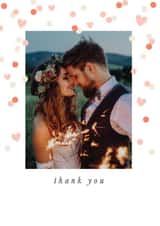 Personalised Thank You Photo Card created by Paperlink and Meraki Greeting Cards - Cute Thank You Photo Card - Wedding Thanks