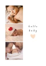 Personalised New Baby Photo Card created by Paperlink and Meraki Greeting Cards - Cute New Baby Photo Card - Hello Baby