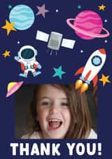 Personalised Thank You Photo Card created by Summer Lane Studio - Cute Thank You Card - Space