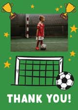 Personalised Thank You Photo Card created by Summer Lane Studio - Cute Thank You Card - Football
