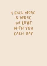 Heartfelt Valentine's Day Card - I fall more and more in love with you each day created by Raspberry Blossom