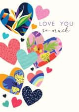 Valentines Day Card - Pretty - Love Hearts created by Laura Darrington Design Ltd.
