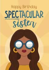 Sister Birthday Card - Spectacular Pun created by Bev O'Connor || @oconnordesign