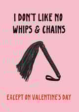 Funny Valentine's Day Card - Whips and Chains created by Sweetlove Press