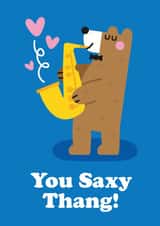 You saxy thang - Punny Valentines card created by Studio Boketto