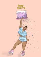 Fun Birthday Card - For Friends - Shower Them With Birthday Love created by KitsCH Noir