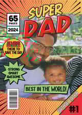 Personalised Father's Day Photo Card created by ShortRound888 - Cool Father's Day Photo Card - Super Dad