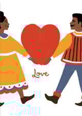 Cute Valentine's Day Card - Love Heart Couple created by Jade Fisher