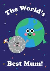 World's Best Mum - Cute Mother's Day Card created by Studio Boketto