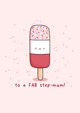 Cute Mother’s Day Card - Fab Step Mum created by Rosalie Perl