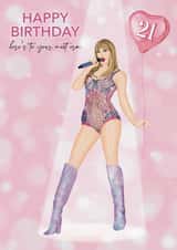 Cute Birthday Card - Taylor Swift - 21st created by Choo Choo 