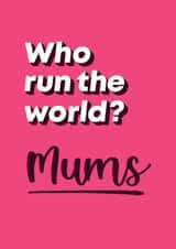 Funny Mother's Day Card - Beyonce - Who run the world? created by Bev O'Connor || @oconnordesign
