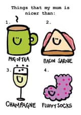 Cute Mother's Day Card - Things My Mum is Nicer than created by Peas-in-a-Pod