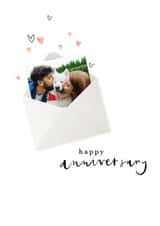 Personalised Anniversary Photo Card created by Paperlink and Meraki Greeting Cards - Cute Anniversary Photo Card - Letter of Love