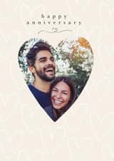 Personalised Anniversary Photo Card created by Paperlink and Meraki Greeting Cards - Pretty Anniversary Photo Card - Hearts