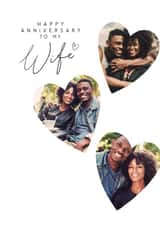 Personalised Anniversary Photo Card created by Paperlink and Meraki Greeting Cards - Cute Anniversary Photo Card - Wife