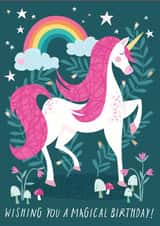 Cute Unicorn Children's Birthday Card - Wishing You A Magical Birthday created by Joanne de Pace