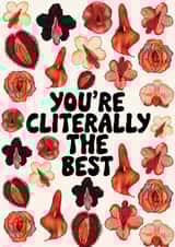 Funny Thank you card - Cliterally The Best created by Foggish