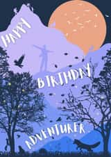 Pretty birthday card - outdoor - Happy Birthday Adventurer created by April Gonzalez
