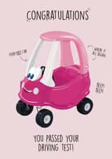 Funny Nostalgic Congratulations on Passing Your Driving Test Card created by Illustrated by Nicole