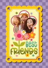 Personalised Birthday Photo Card created by Atwood & Atwood - flowers bestie Birthday Personalised Photo Card 22181