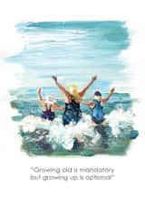 Wild swimming - Growing old is mandatory but growing up is optional created by MOJO Creative Studio