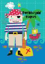 Cute Penblwydd Hapus Card - Pirate created by Designs_by_flo