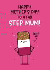 Mother's Day Card - Ice Lolly Pun - Fab Step Mum created by Twisted Haggis