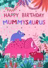 Cute Birthday Card - Mummysaurus - From the Kids - Mum created by Pear Tree Press