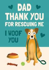 Cute Father's Day Card - From the dog - Rescue Dog created by AbiGoLucky