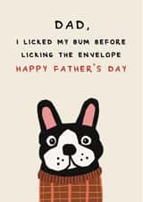 Funny Father's Day card - from the dog created by AbiGoLucky