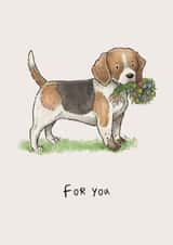 For You - Cute Beagle Card - Dug Specially For You! created by Elspeth Rose