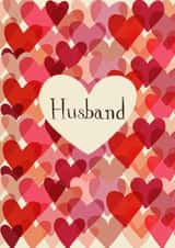 Classic Valentine's Card - Husband Hearts created by Love Lucy Illustration