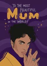 Retro Mother's Day Card - Prince -To The Most Beautiful Mum created by Kasia Cards